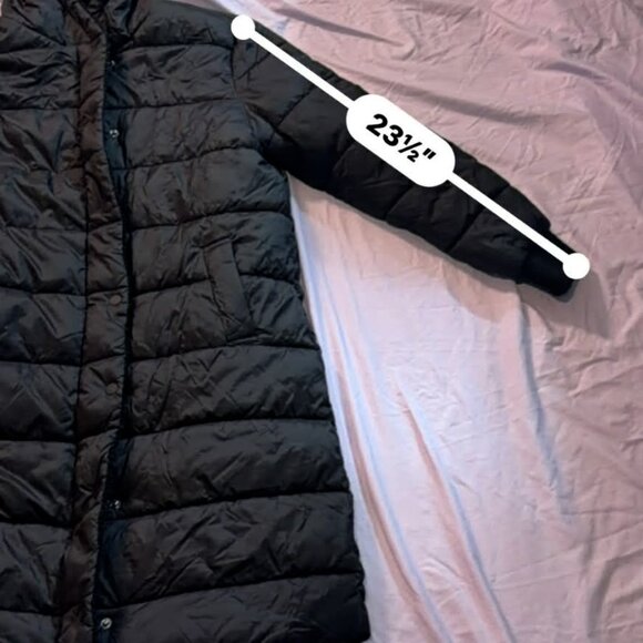Women's Long Hooded Parka Warm Puffer Winter Jacket- Black- SIZE SMALL - Picture 12 of 15